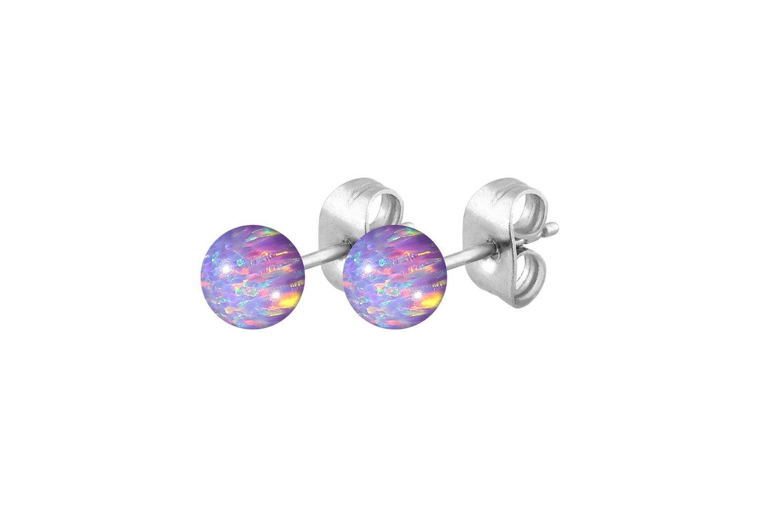Chirurgenstahl Ohrstecker SYNTHETISCHER OPAL ++SALE++ von Piercingline